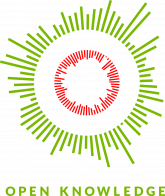 Open Knowledge Logo showing two stylized circles, a small one in green and a bigger one around it in red color